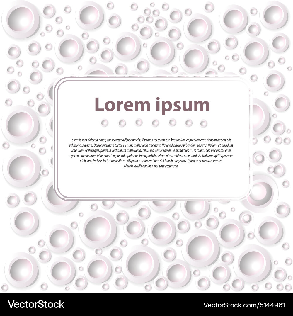Abstract background with white circles for text vector image