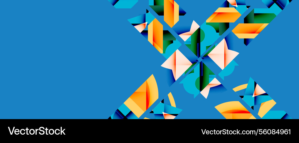 Abstract geometric composition with interlocking Vector Image