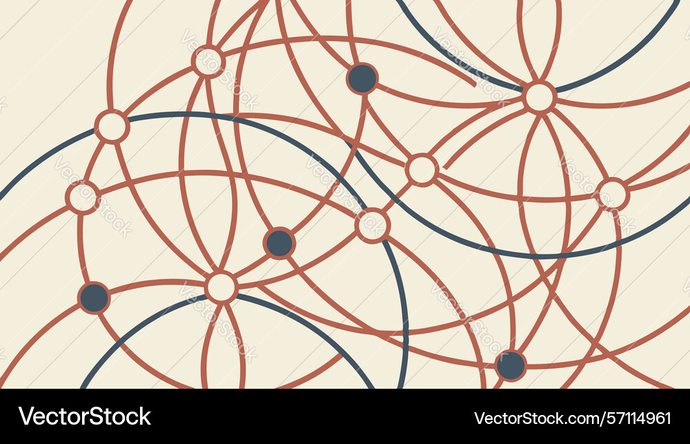 Abstract geometric pattern of interconnected dots Vector Image