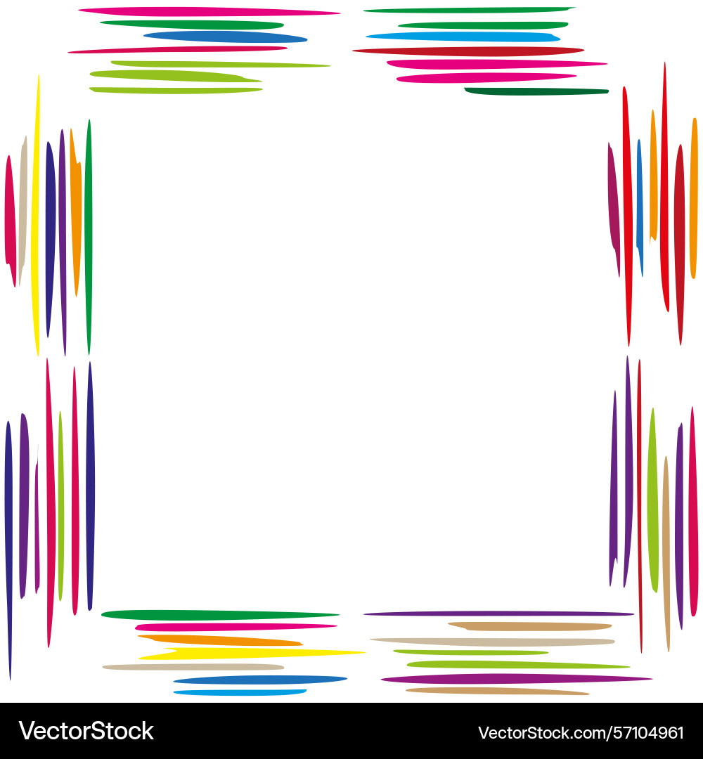 Color stroke frame abstract linear border Color stroke frame abstract linear border vector image