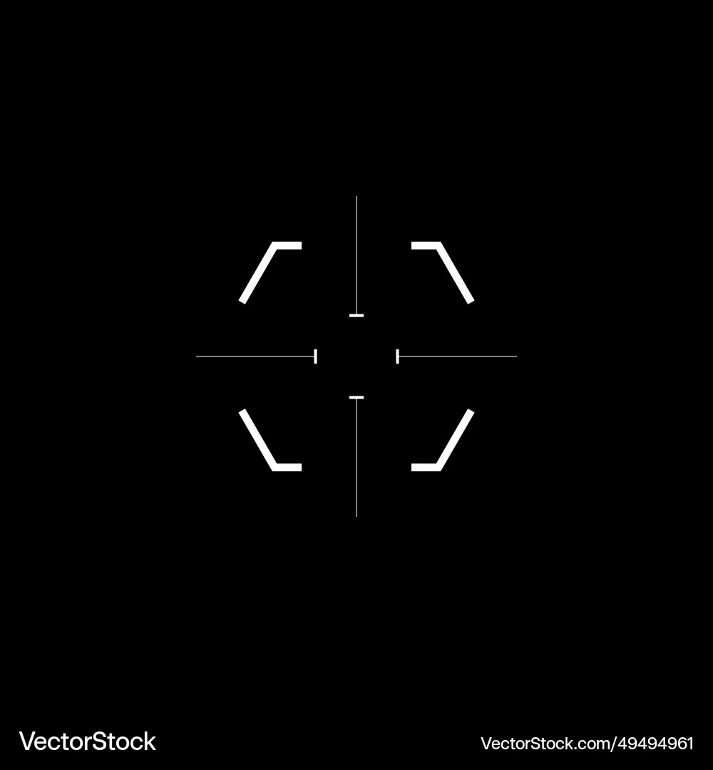 Cyberpunk style element tech design target Vector Image
