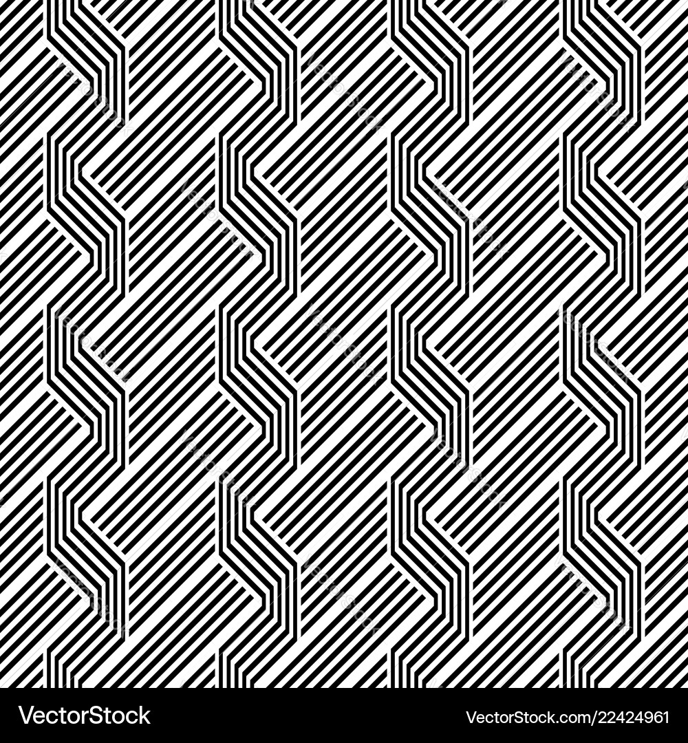 Design seamless monochrome zigzag pattern Vector Image