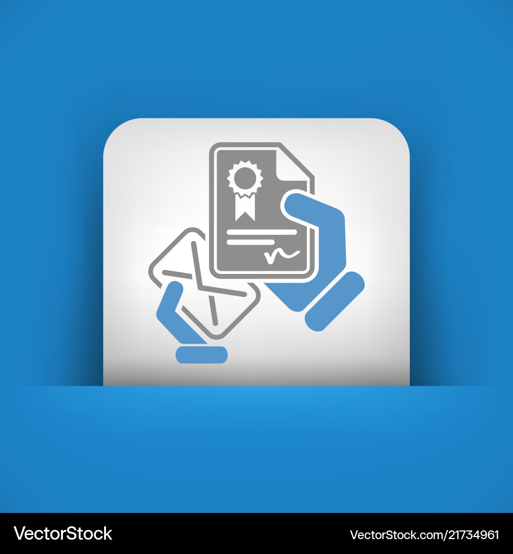 Document with a certificate Document with a certificate Vector Image