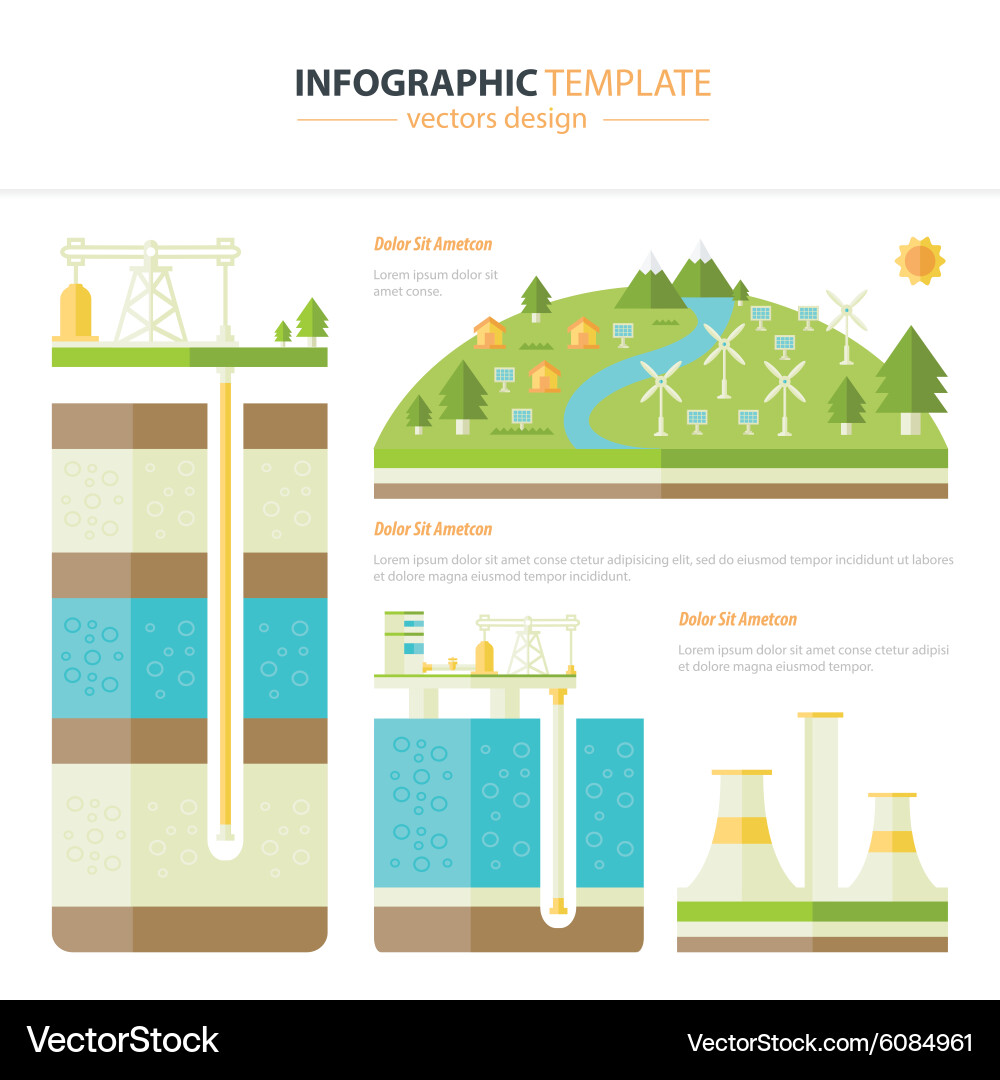 Energy Resource Infographic Vector Image
