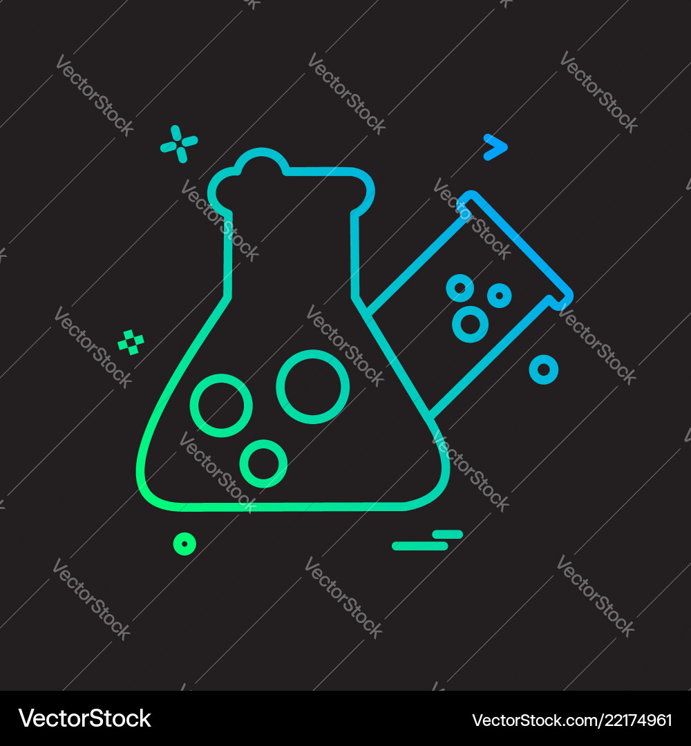 Flask icon design Flask icon design Vector Image