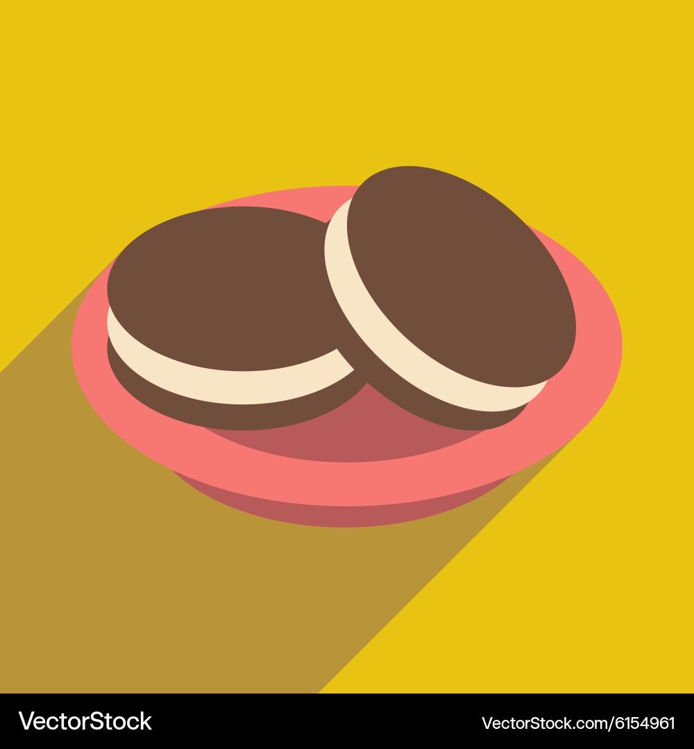 Flat with shadow icon and mobile application ice Vector Image