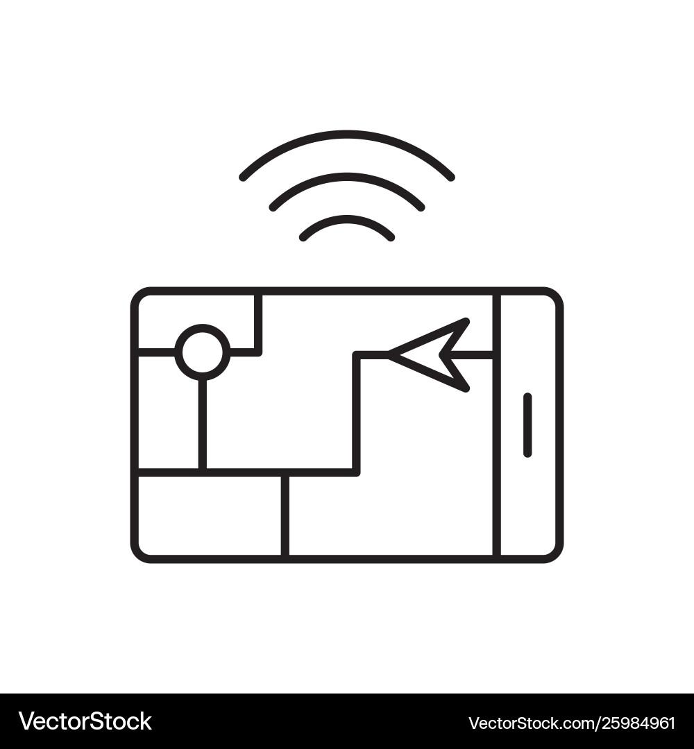 Gps smart location icon - artificial Gps smart location icon - artificial vector image