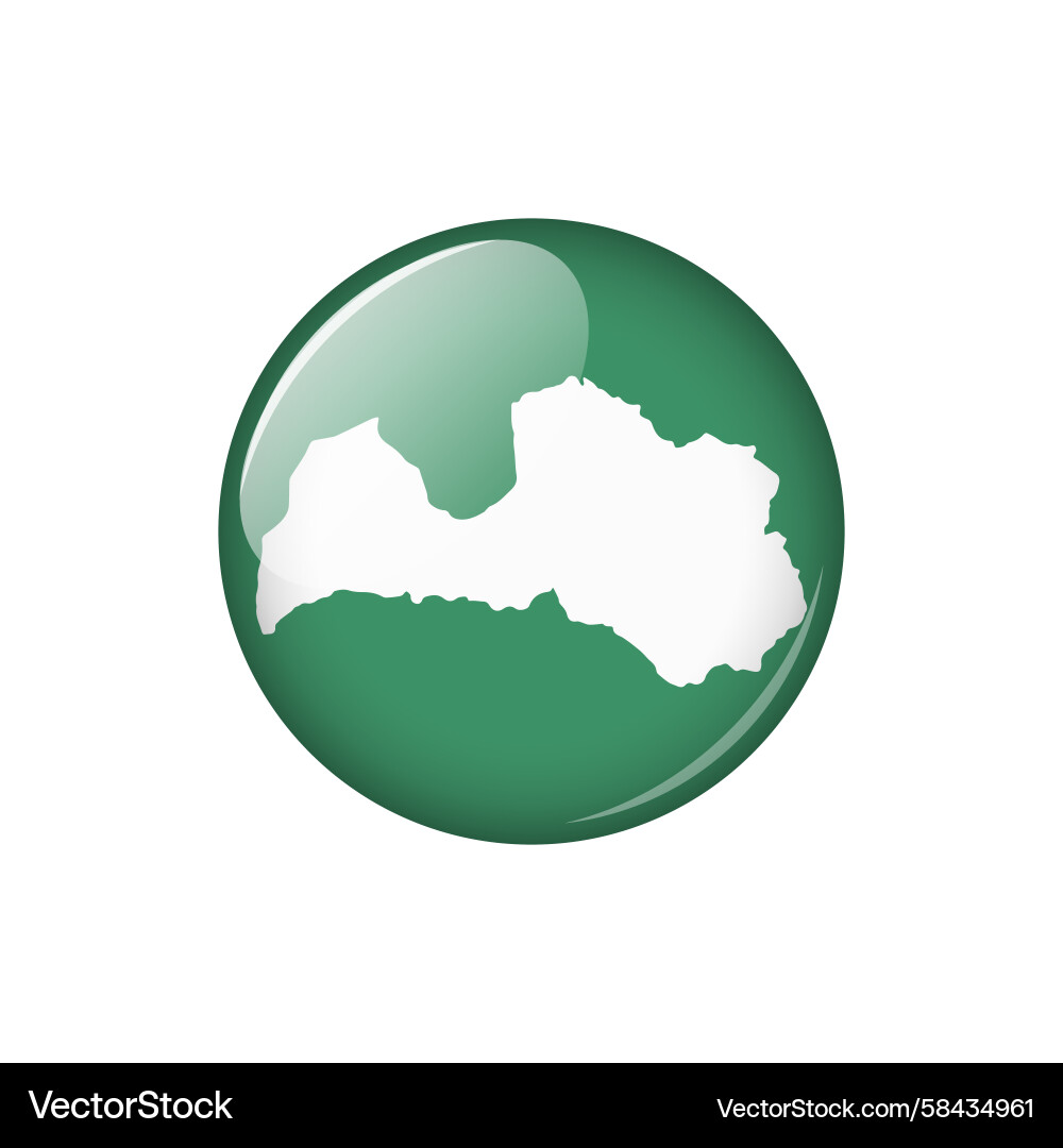 Latvia Circle Button Map Vector Image