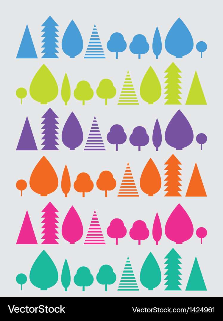 Leafy Tree Pattern vector image