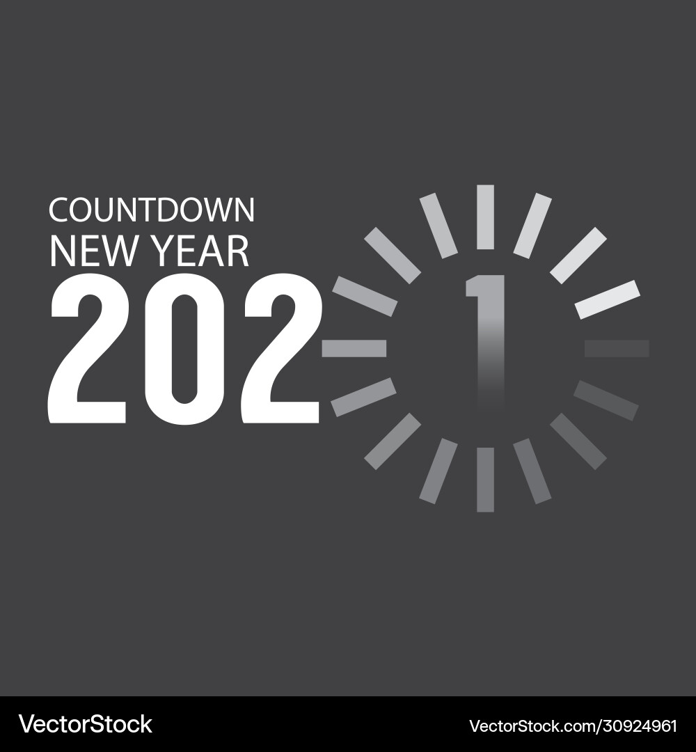 Loading 2021 countdown vector image