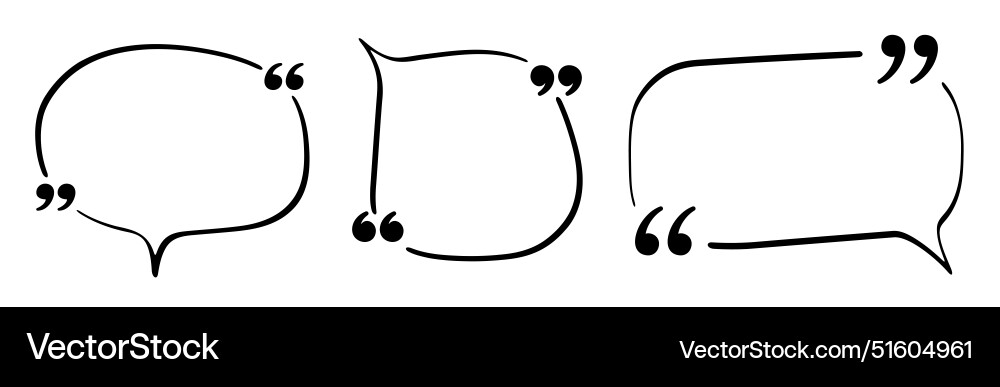 Minimalistic speech bubbles with quotation marks Minimalistic speech bubbles with quotation marks vector image