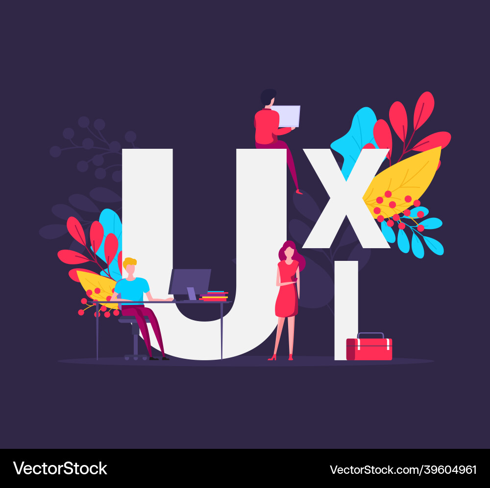 Modern flat design template of ux ui Modern flat design template of ux ui vector image