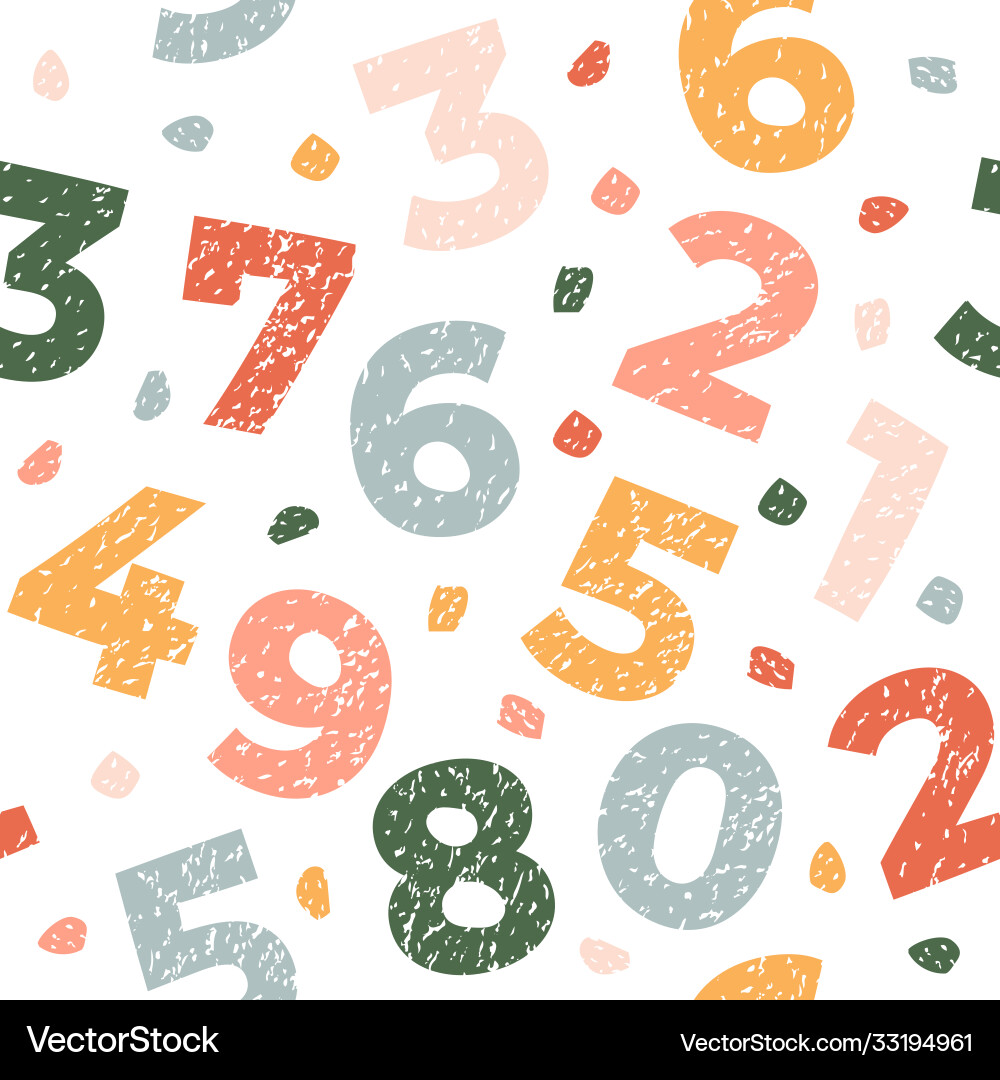 Seamless pattern with numbers abstract texture Seamless pattern with numbers abstract texture vector image
