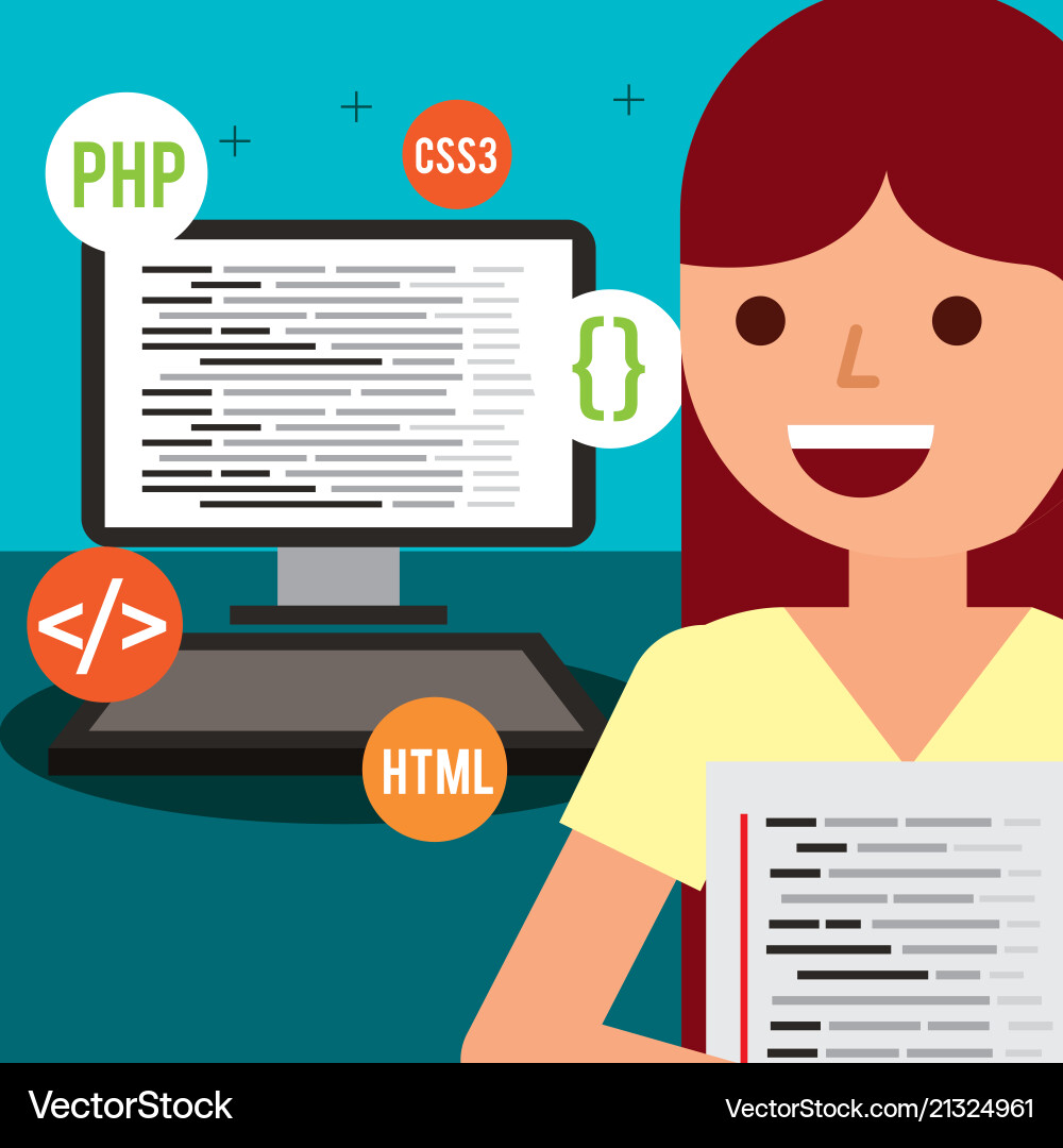 Website der Programmcodierung Website der Programmcodierung vektorbild