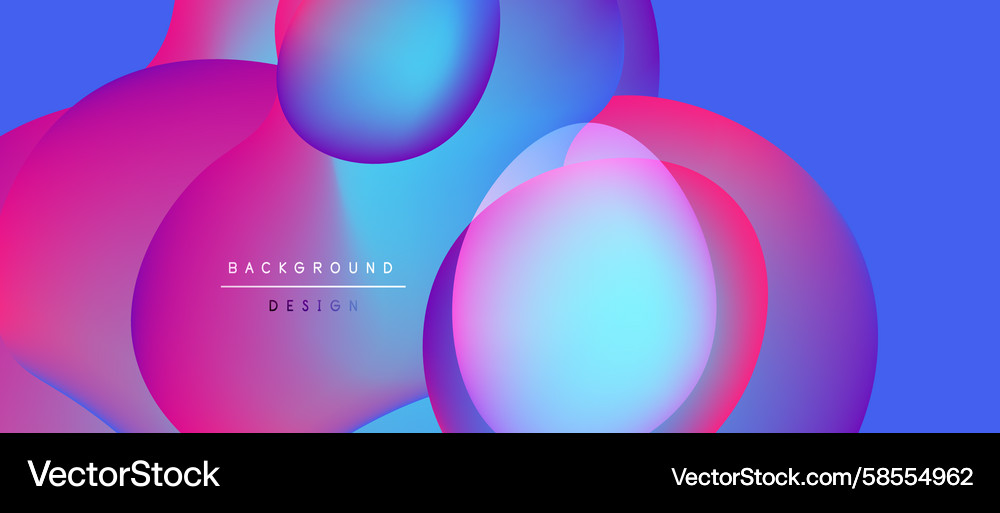 Abstract fluid shapes overlap creating vibrant Abstract fluid shapes overlap creating vibrant Vector Image