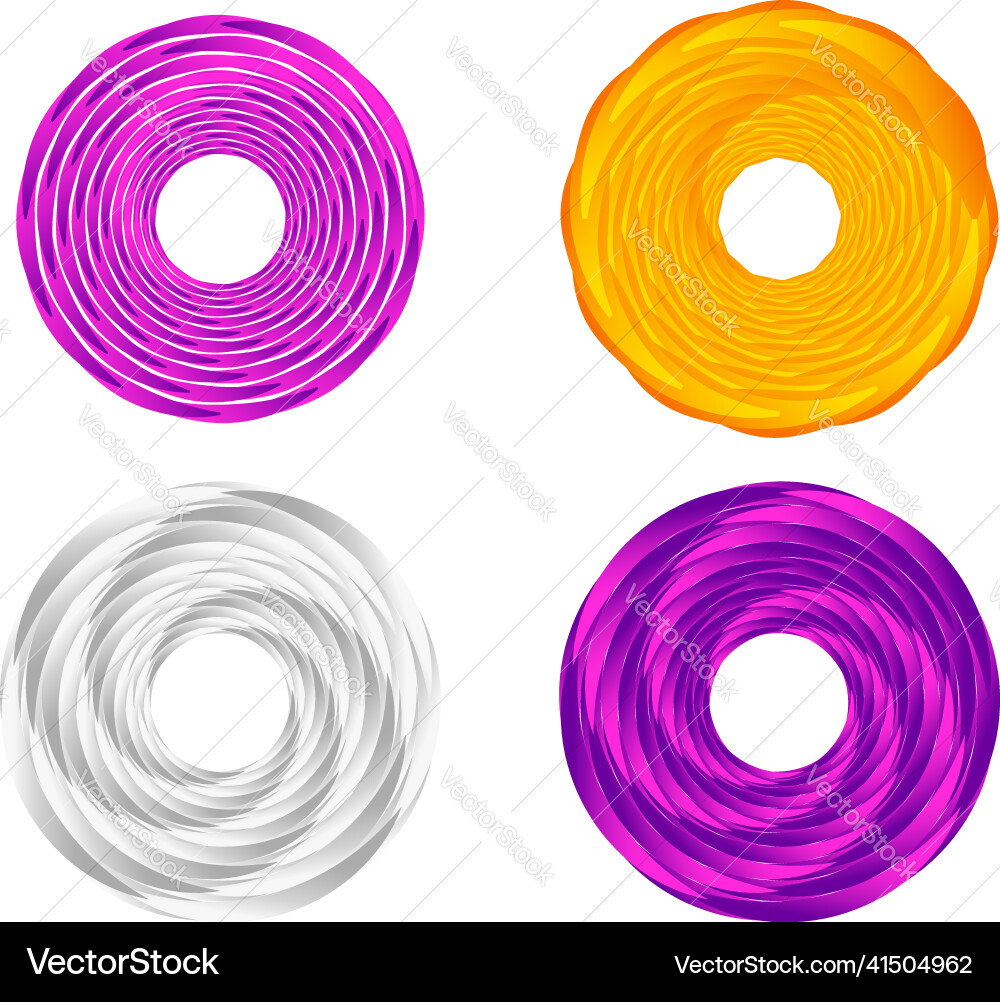Abstract geometric circle ring design element Vector Image