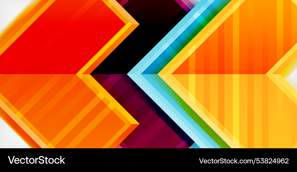 Arrow symbols created with 3d effects and line Vector Image