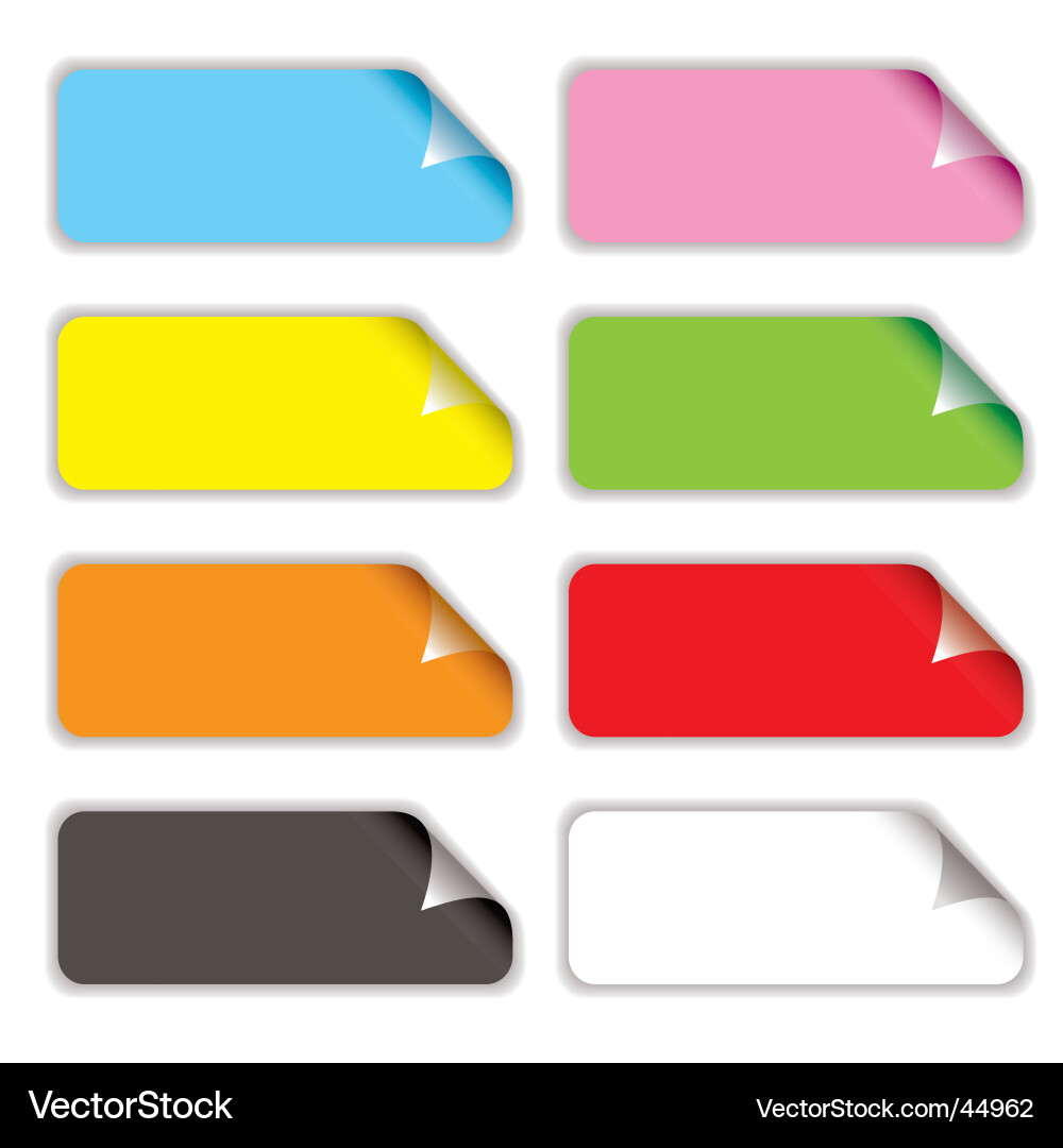 Badge curl shadow vector image