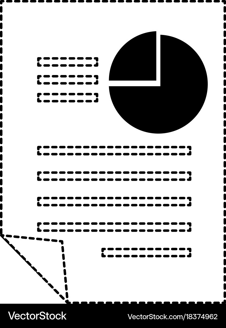 Document with statistics icon Vector Image