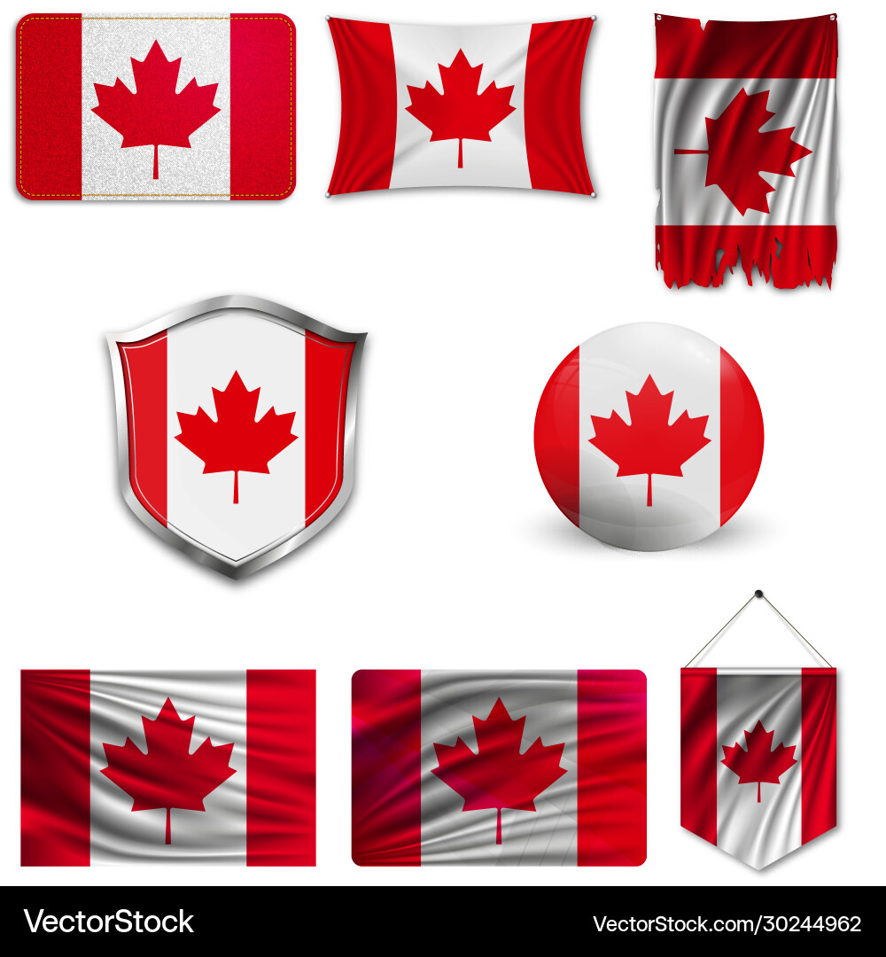Flagge canada rote Nationalität Nation Flagge canada rote Nationalität Nation vektorbild