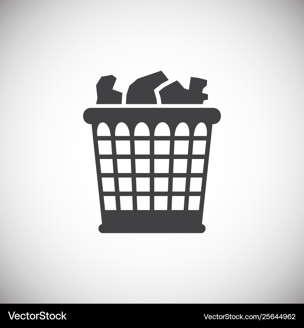 Garbage related icon on background for graphic Garbage related icon on background for graphic vector image