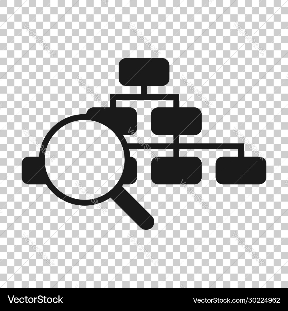 Hierarchy diagram icon in flat style structure Hierarchy diagram icon in flat style structure Vector Image