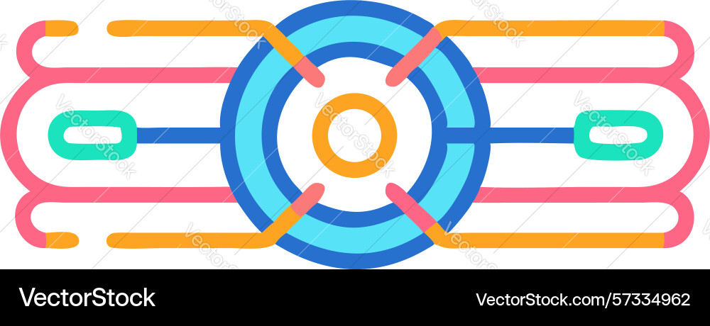 Interconnected data network abstract tech concept vector image