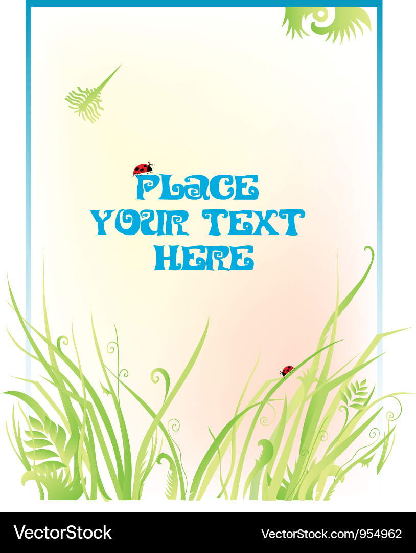 Lush Green Grass Background Vector Image