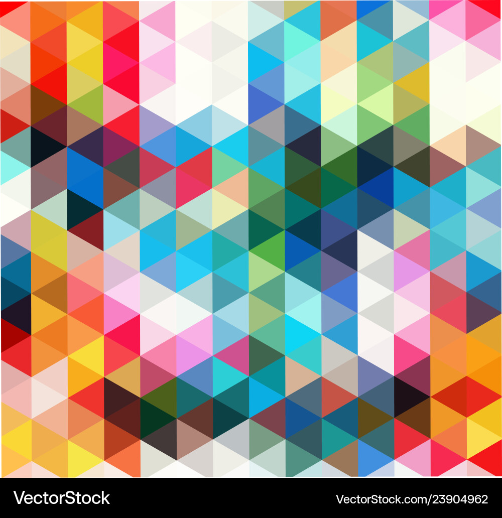 Multi-color geometric triangular low poly vector image