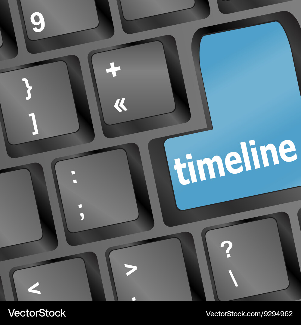 Time to evaluate word on computer keyboard vector image