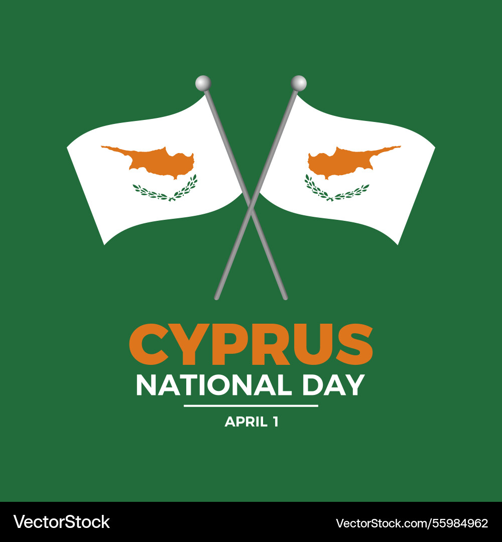Zypern National Day Poster Zypern National Day Poster vektorbild