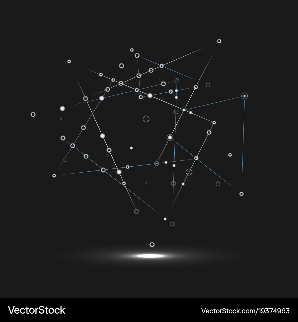 Abstract technology structure dark network Vector Image