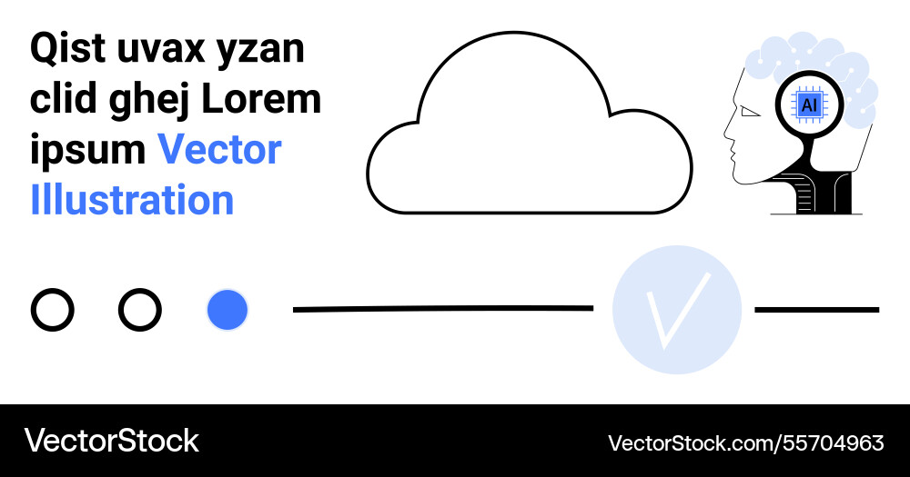 Ai integration in cloud computing and data Ai integration in cloud computing and data vector image