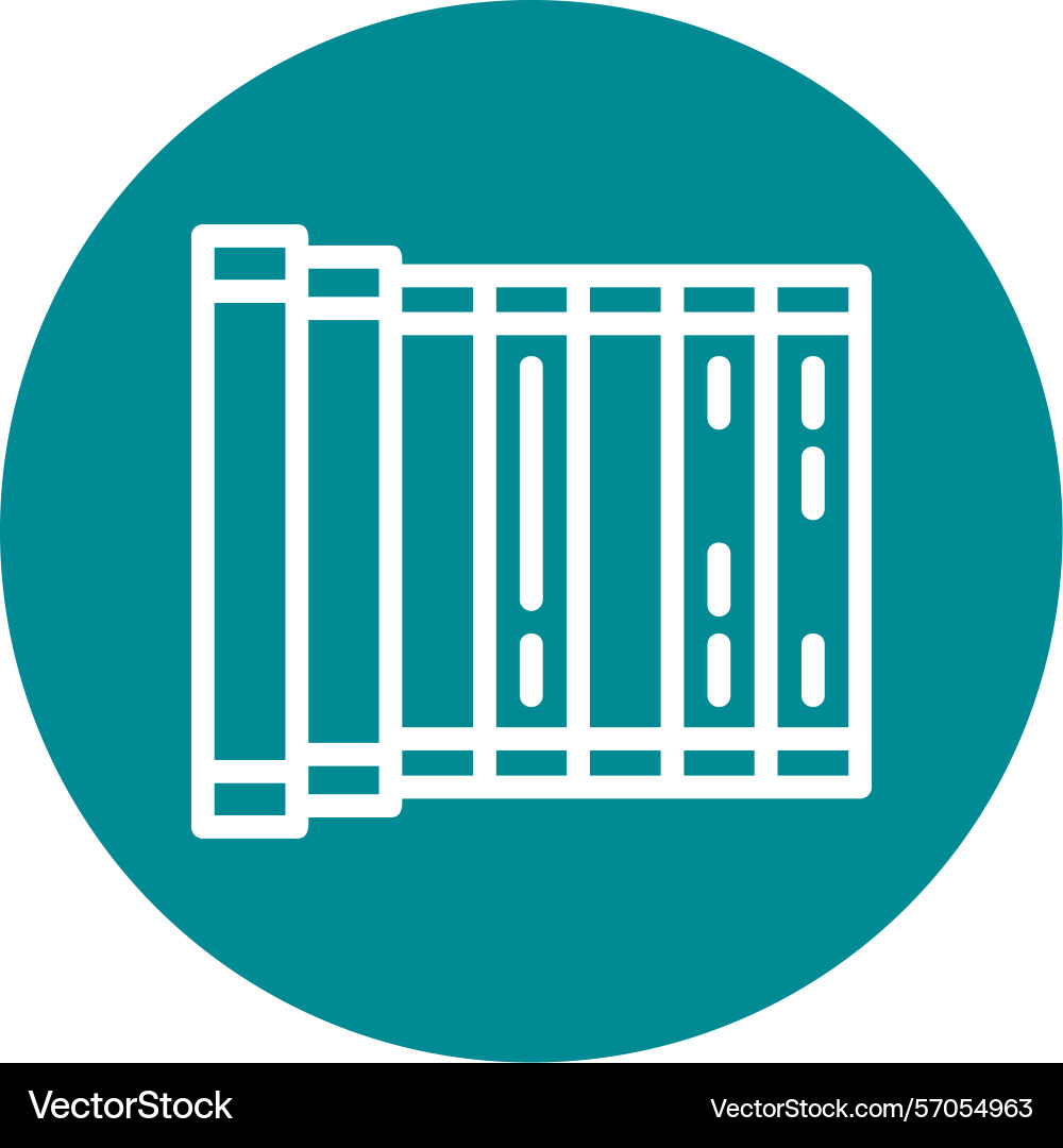 Bamboo scroll line circle style icon design Vector Image