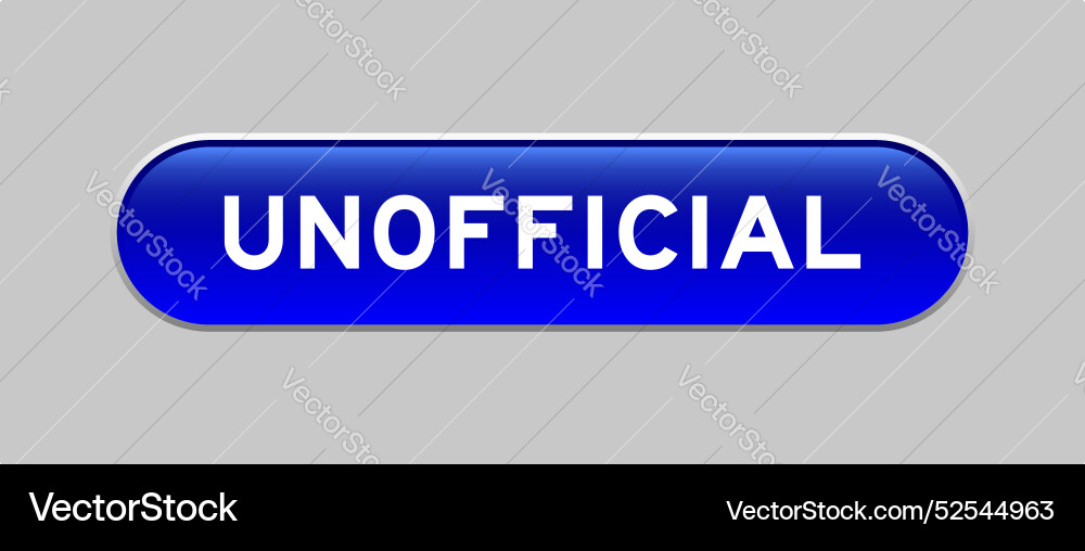 Blue color capsule shape button with word Blue color capsule shape button with word vector image