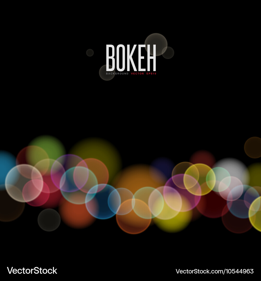 Blurred Lights Bokeh Background Vector Image