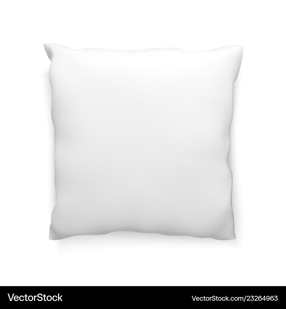 Clean pillow mock-up template for design Clean pillow mock-up template for design Vector Image