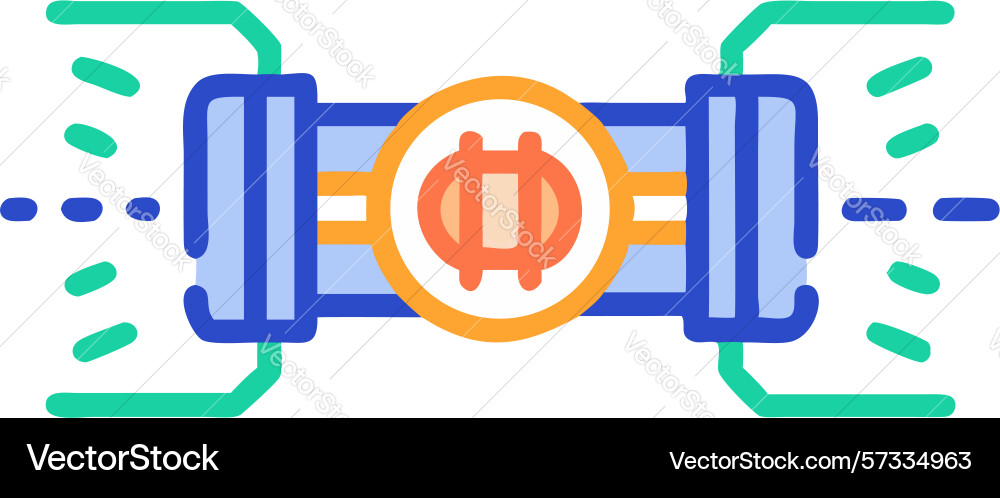 Digital connection module icon high-tech link vector image