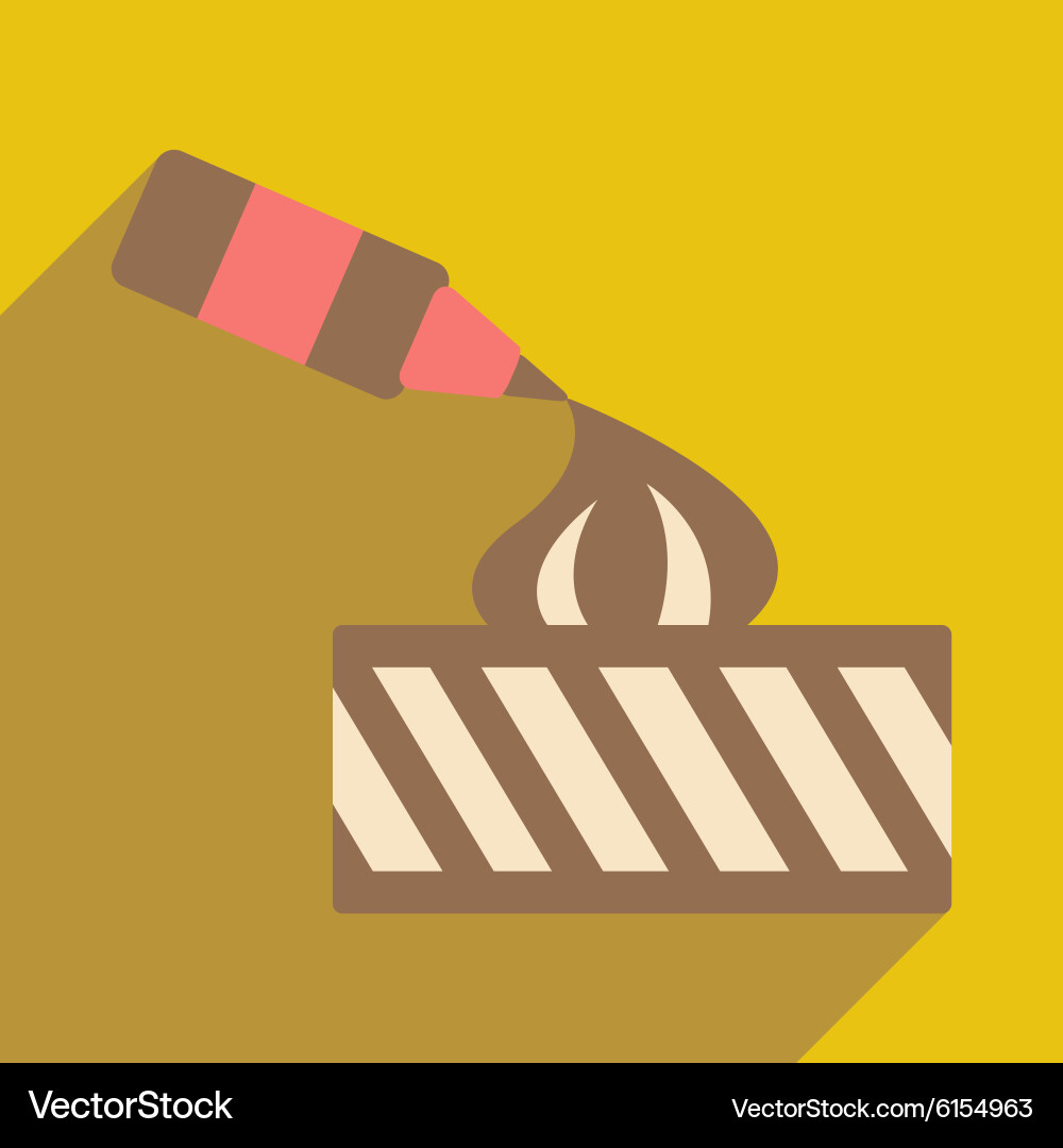 Flat with shadow icon and mobile application ice Vector Image