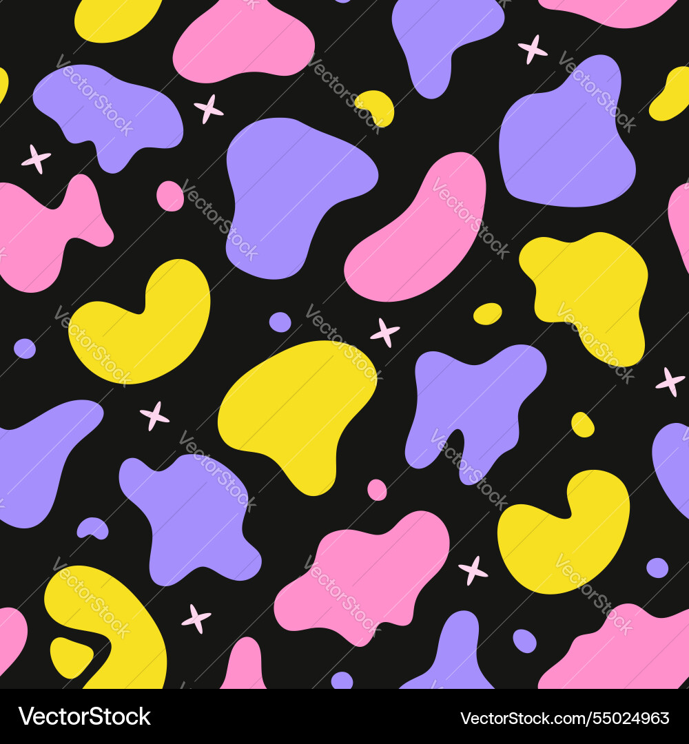 Freeform shape seamless pattern with abstract Freeform shape seamless pattern with abstract vector image
