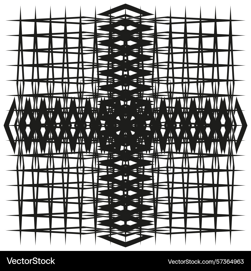 Geometric cross pattern abstract linear design vector image