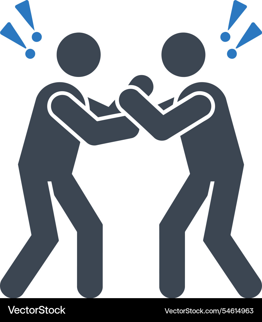 Hostile interaction warning icon Vector Image