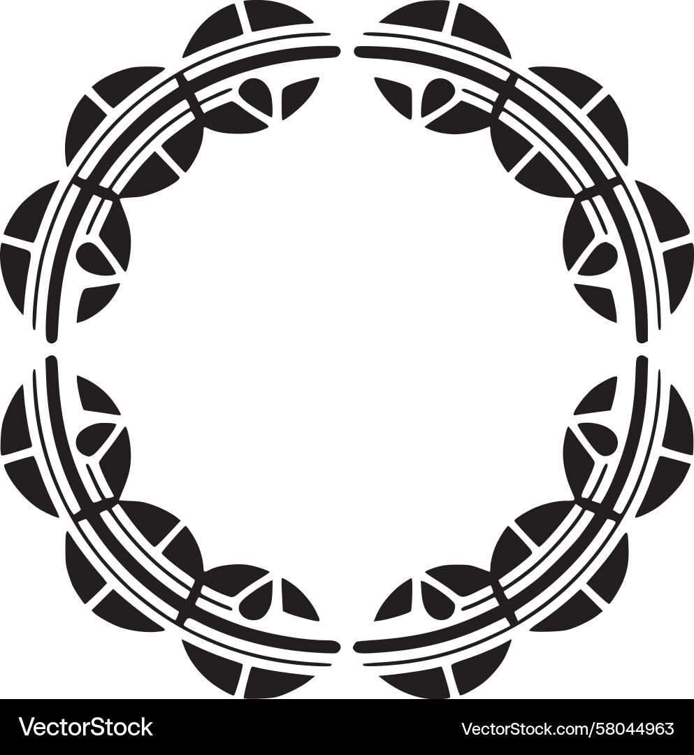 Interlocking Circle Frame Vector Image