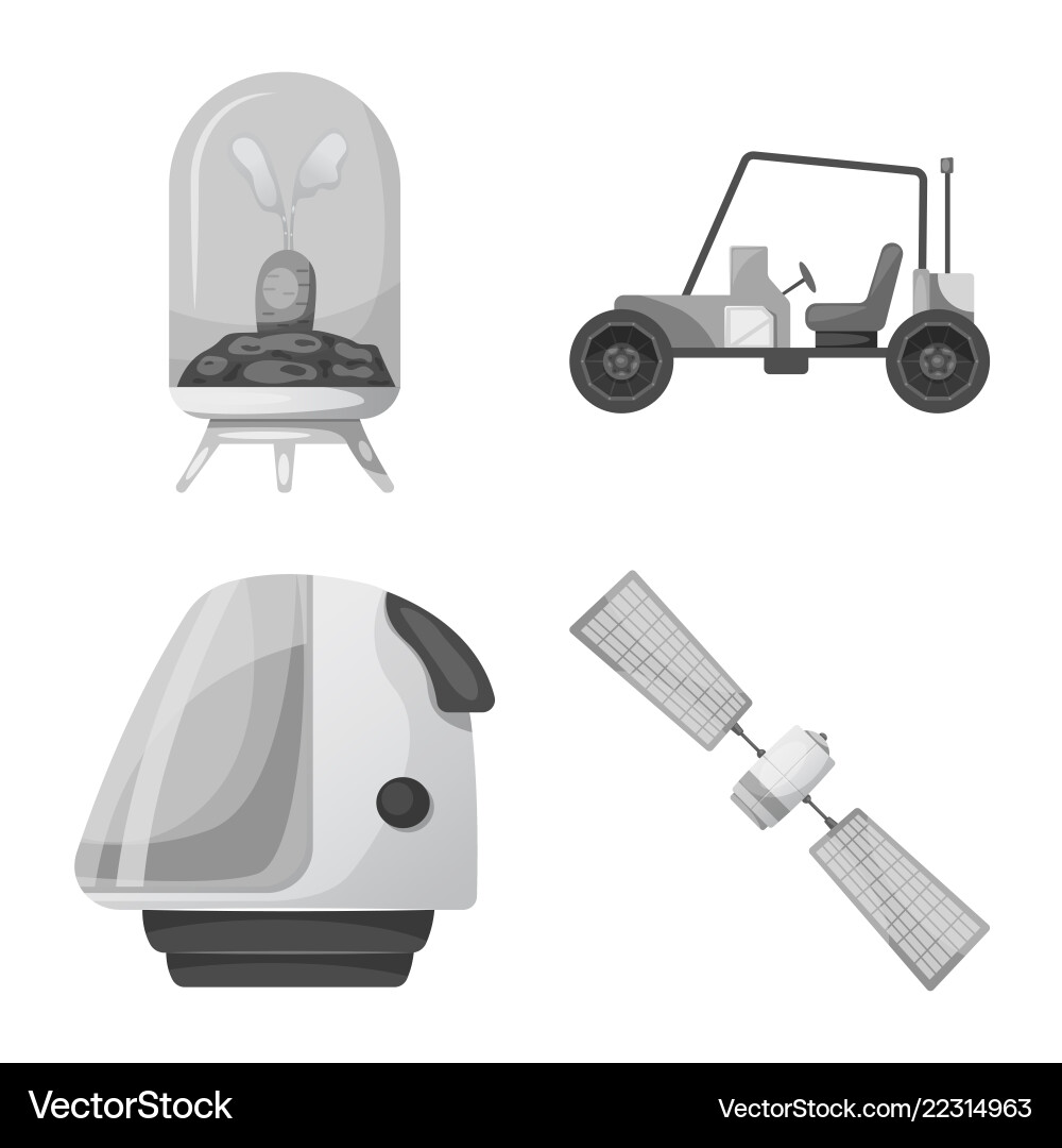 Isolated object of mars and space icon collection Isolated object of mars and space icon collection vector image