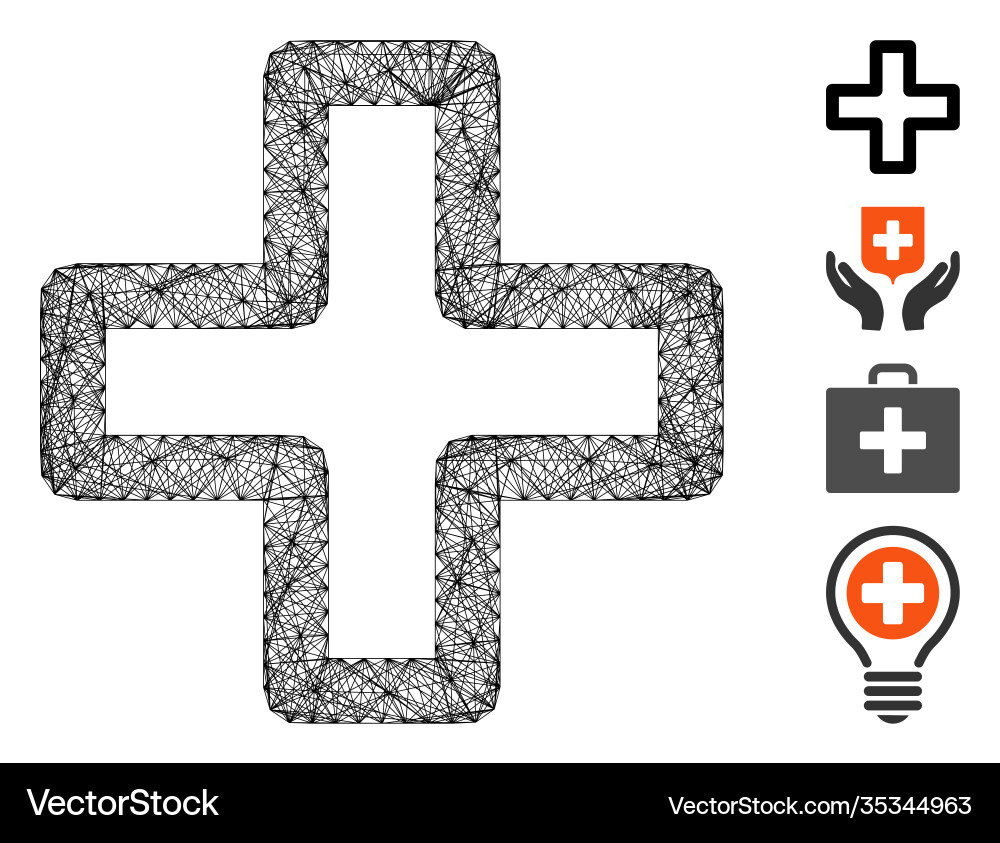 Linear plus mesh vector image