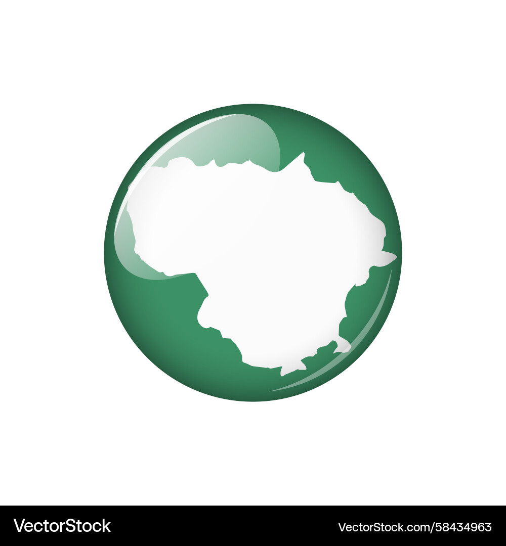 Lithuania Circle Button Vector Image