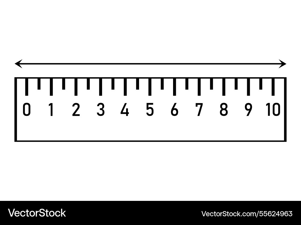Measurement ruler icon numeric scale tool length Measurement ruler icon numeric scale tool length vector image