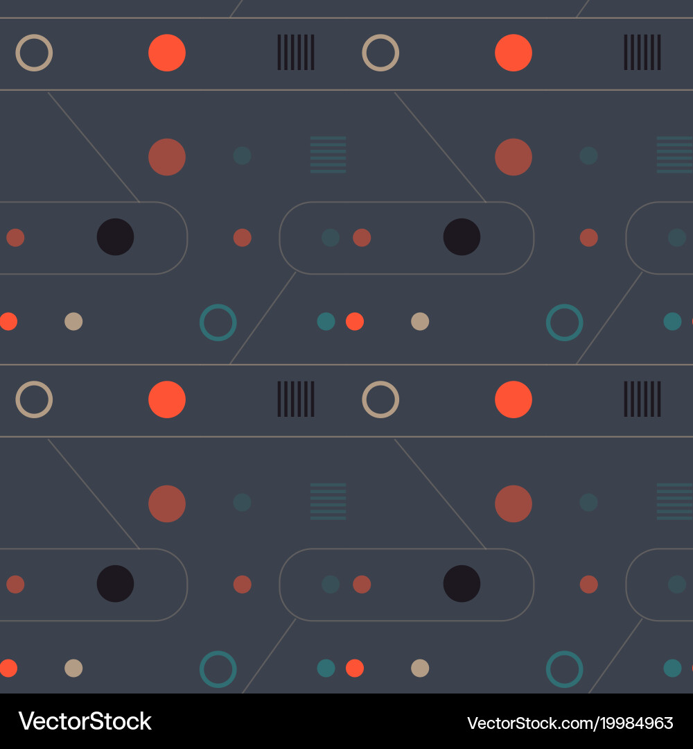 Mechanism and abstract interface seamless pattern vector image
