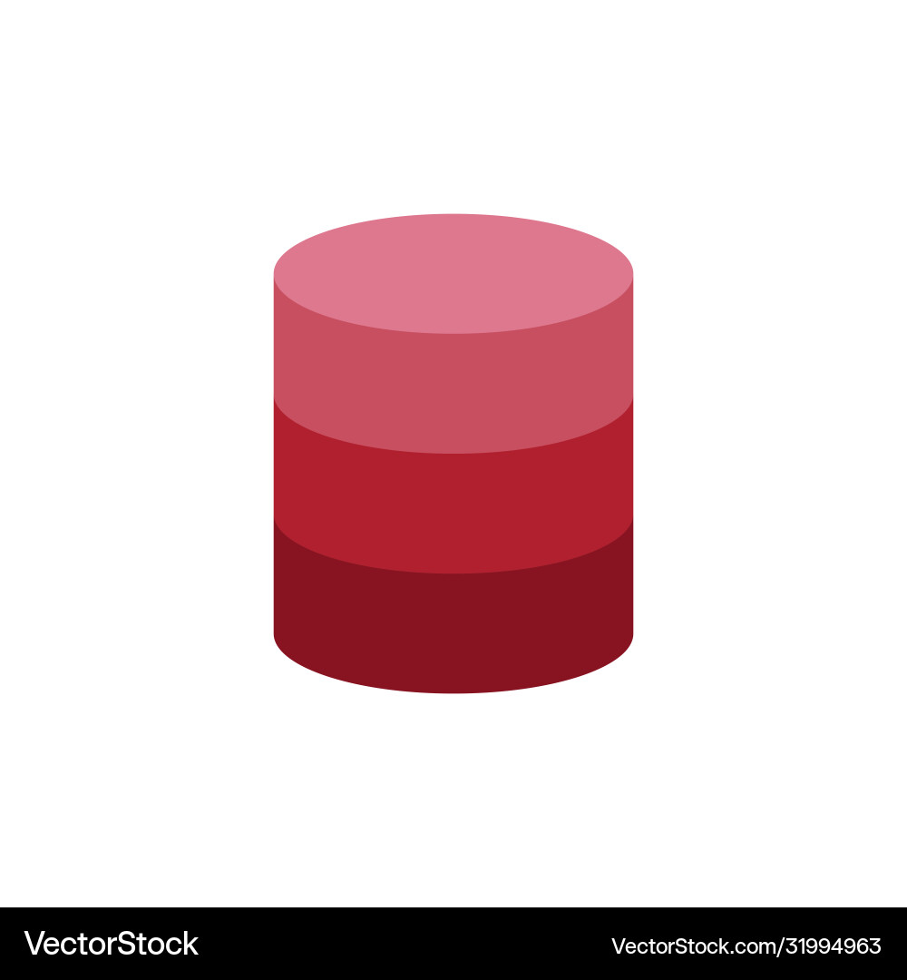 Modern Red Database Icon vector image