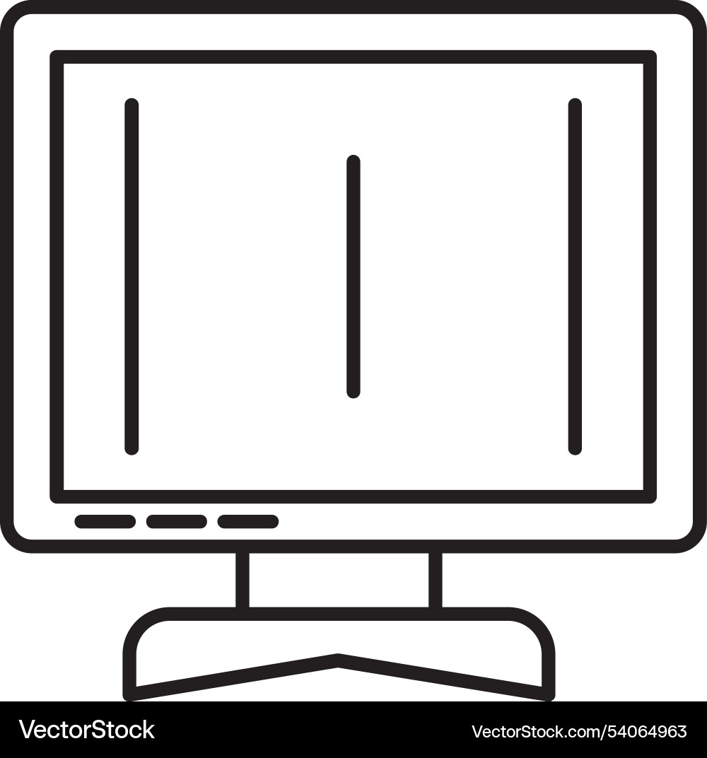 Monitor line icon design Vector Image